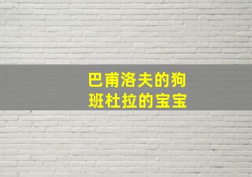 巴甫洛夫的狗 班杜拉的宝宝